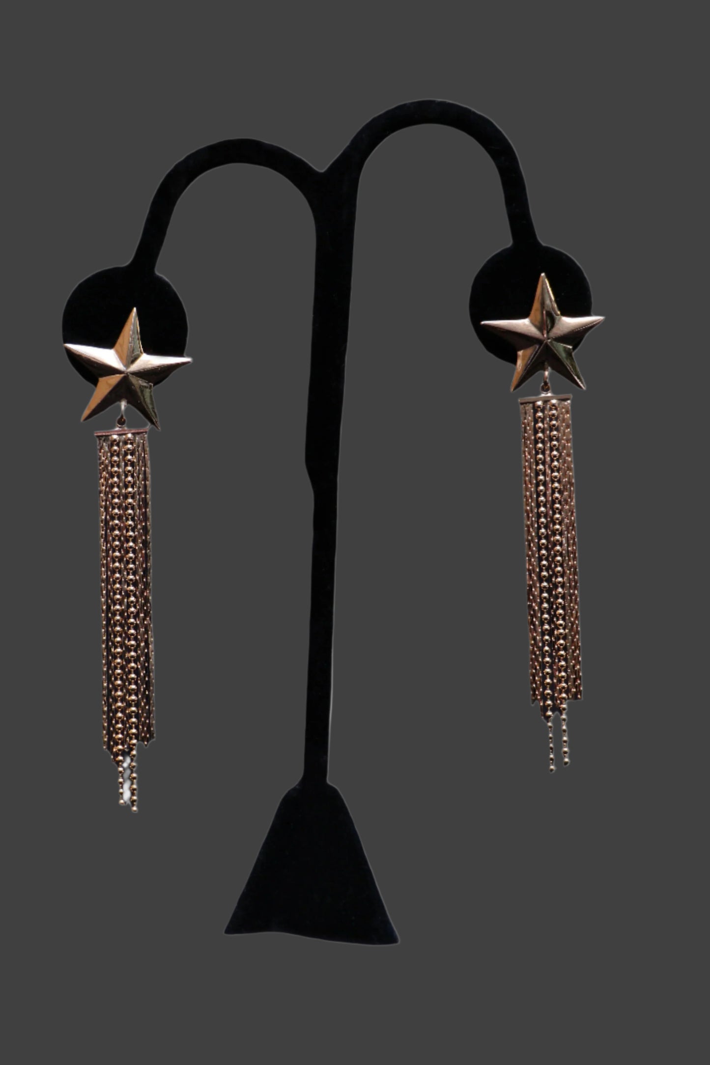 18K Gold Plated Star Dangle Earrings