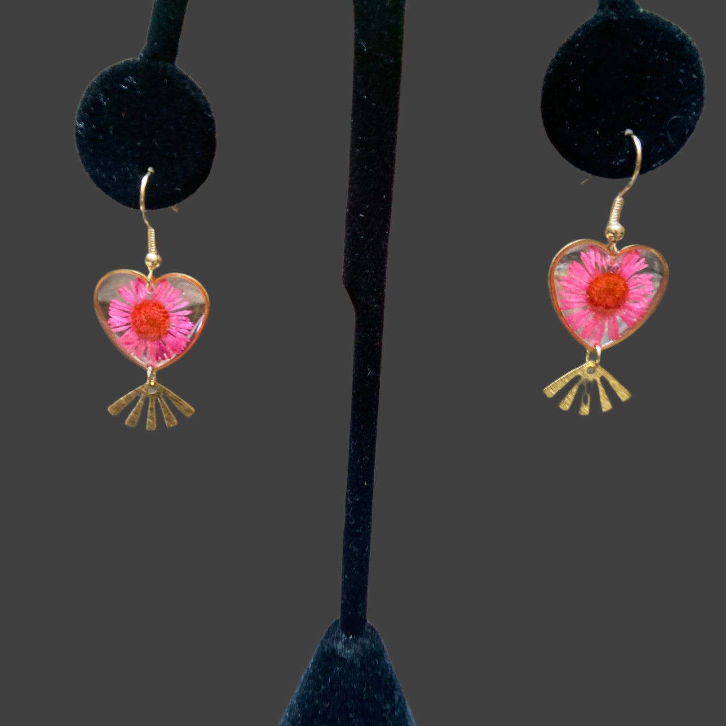 Pink Daisy Earrings