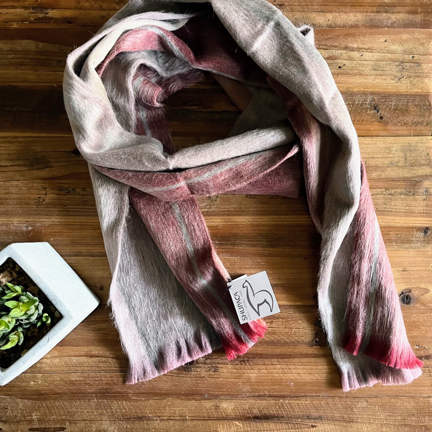 Alpaca Plaid Scarf