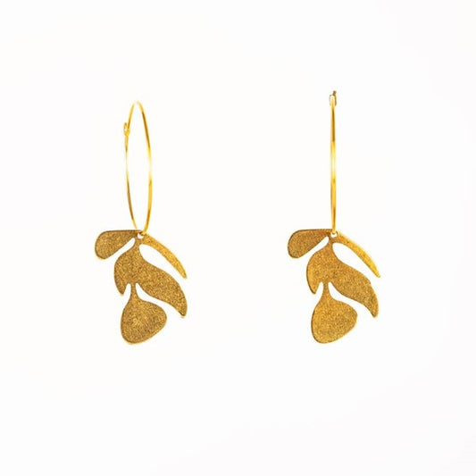 Flower Hoop Earring
