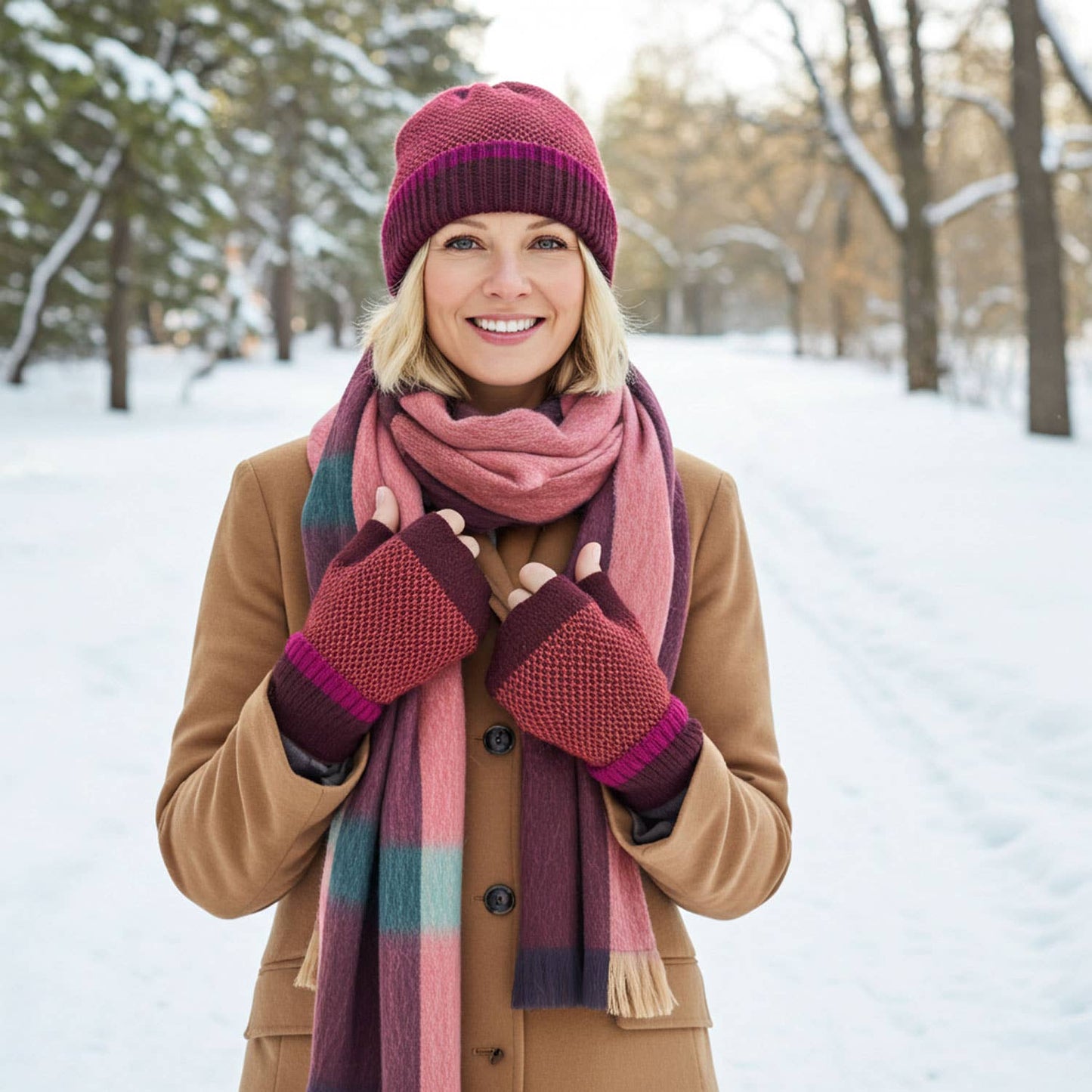 Alpaca Plaid Scarf